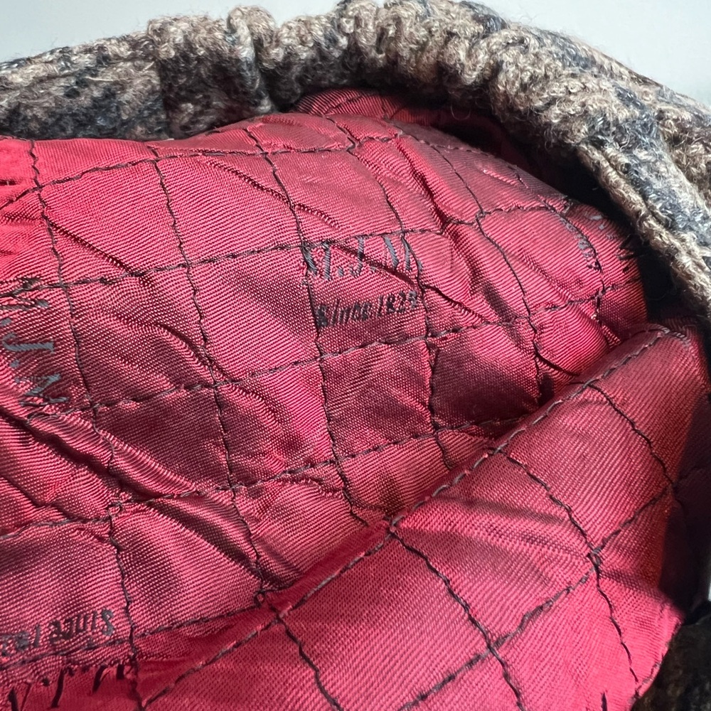 MJM Since 1829 Italian Virgin‎ Wool Houndstooth Newsboy Cap - Picture 10 of 10